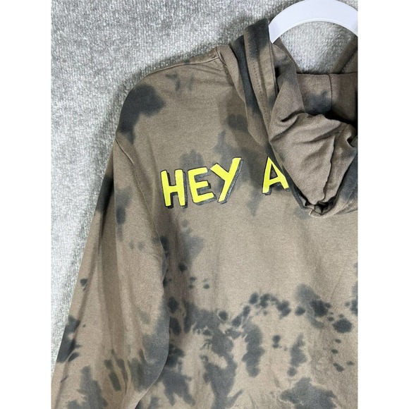 Nickelodeon Hey Arnold Stoop Kid Football‎ Head Tie Dye Hoodie Mens Medium Brown - Picture 12 of 16